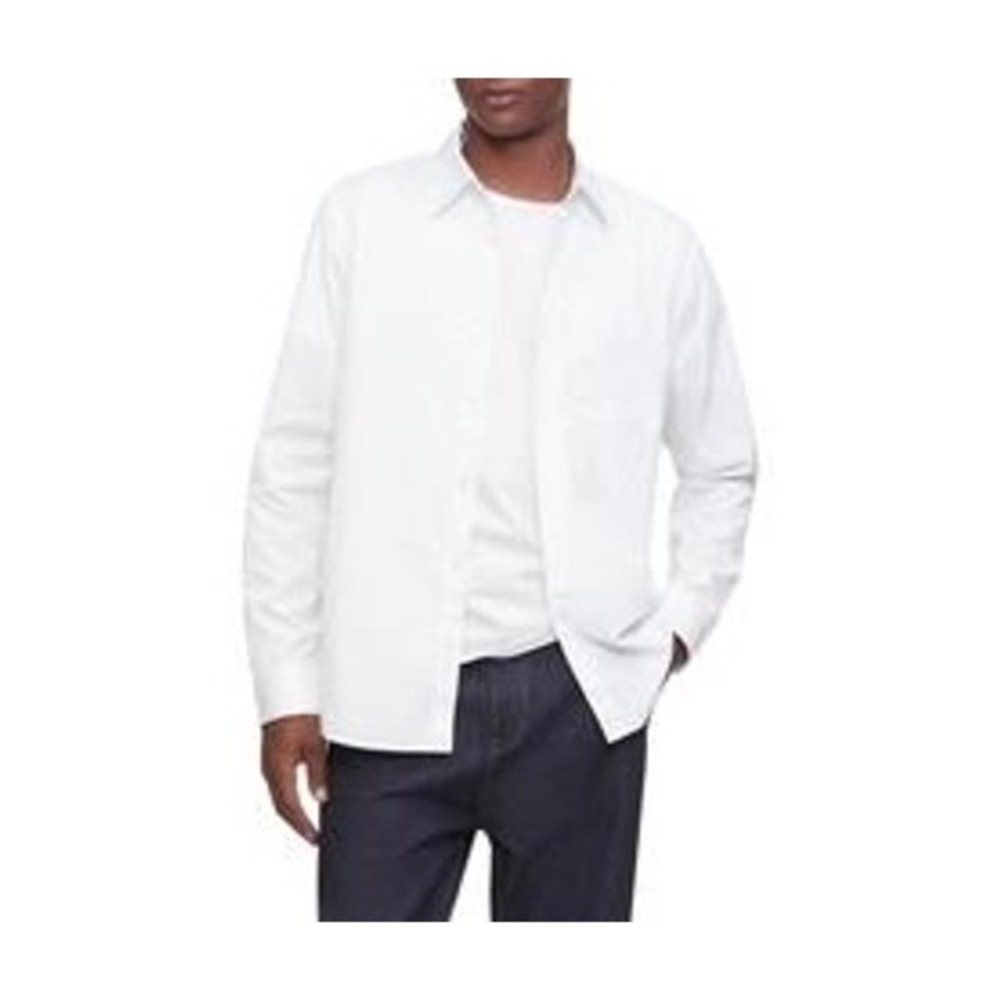 Calvin Klein Men's Solid Patch‎ Pocket Button Down Easy Shirt Size 2X